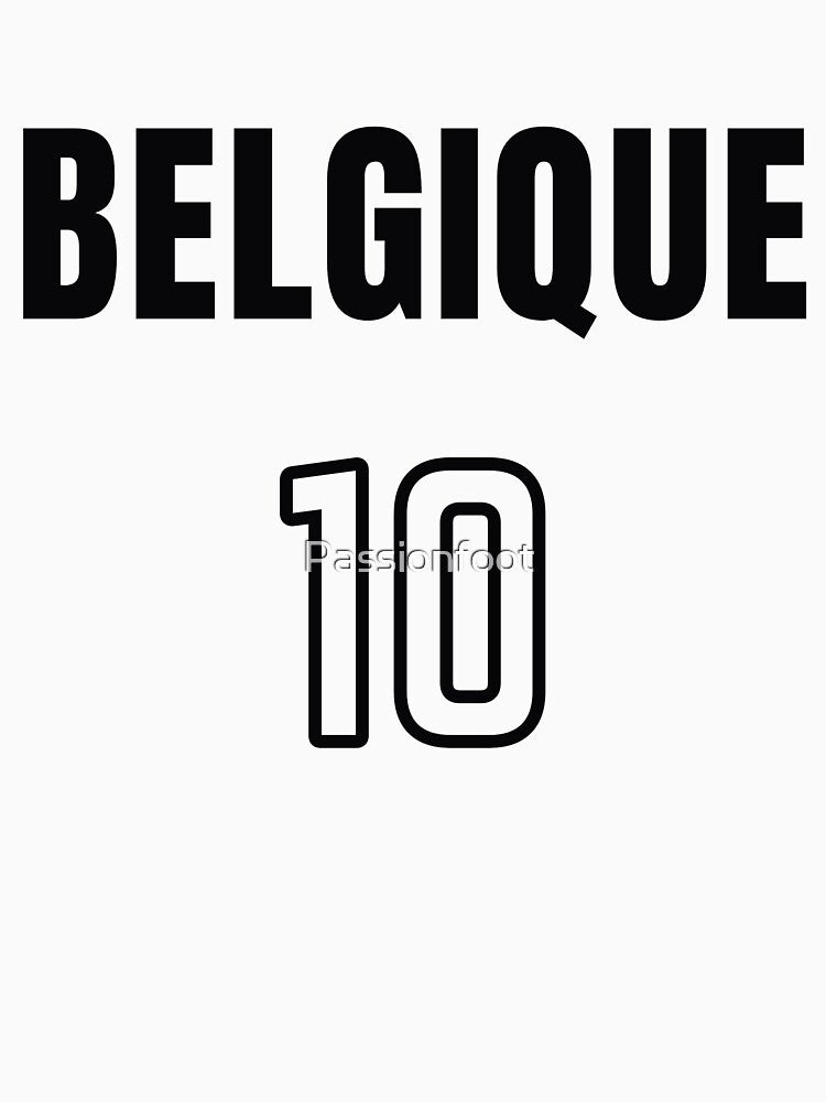 T-shirt number ten supporter of Belgian Red Devils by Passionfoot