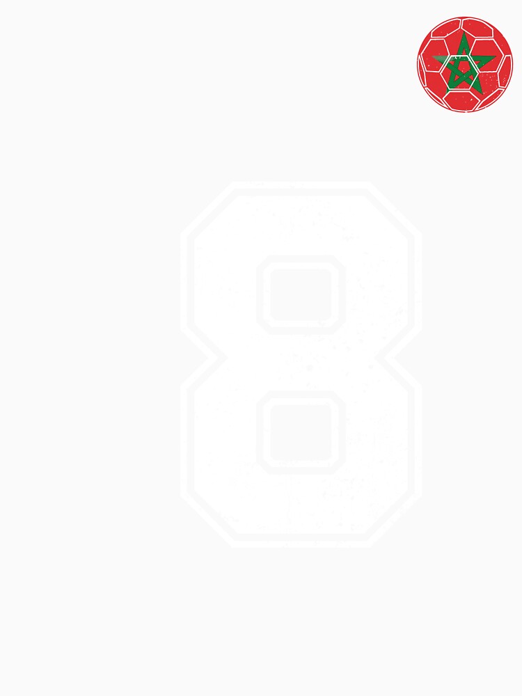 Morocco Soccer Number 8 Vintage Sports Fan by OliviaHayesArt