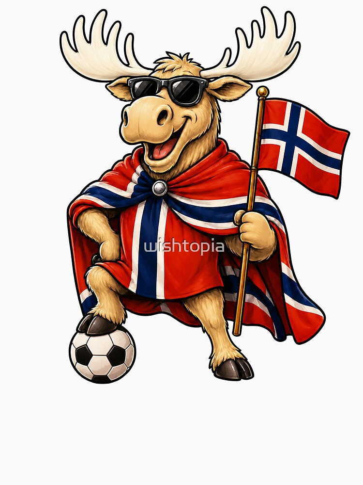 Norway Moose Soccer Ball Norwegian Football Fan Supporter by wishtopia