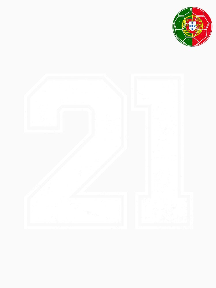 Portugal Soccer Number 21 Vintage Sports Fan by OliviaHayesArt
