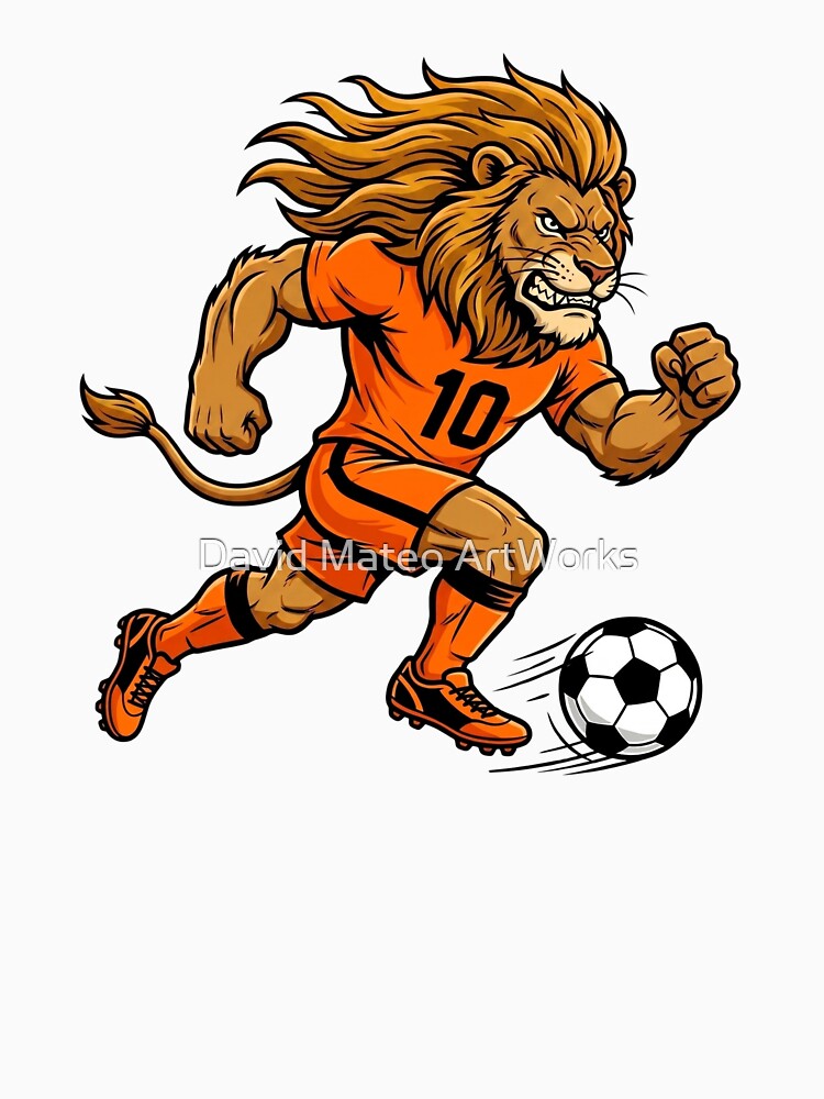 Orange lion footballer – World Cup 2026 by David Mateo ArtWorks