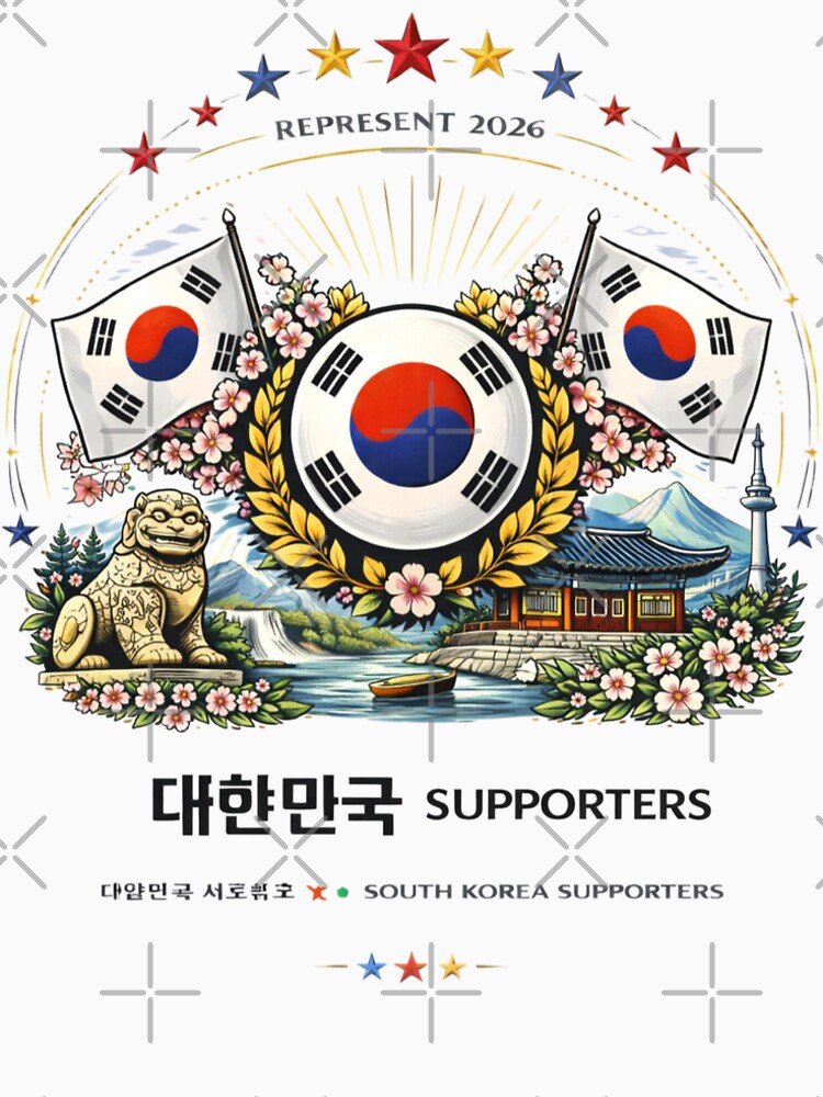 Korea art 2026 – Taegeuk Blossom Football Crest by Inner Flame Studio
