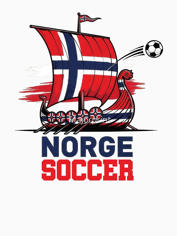 Norway Viking Longship Soccer Tee by Majorprint