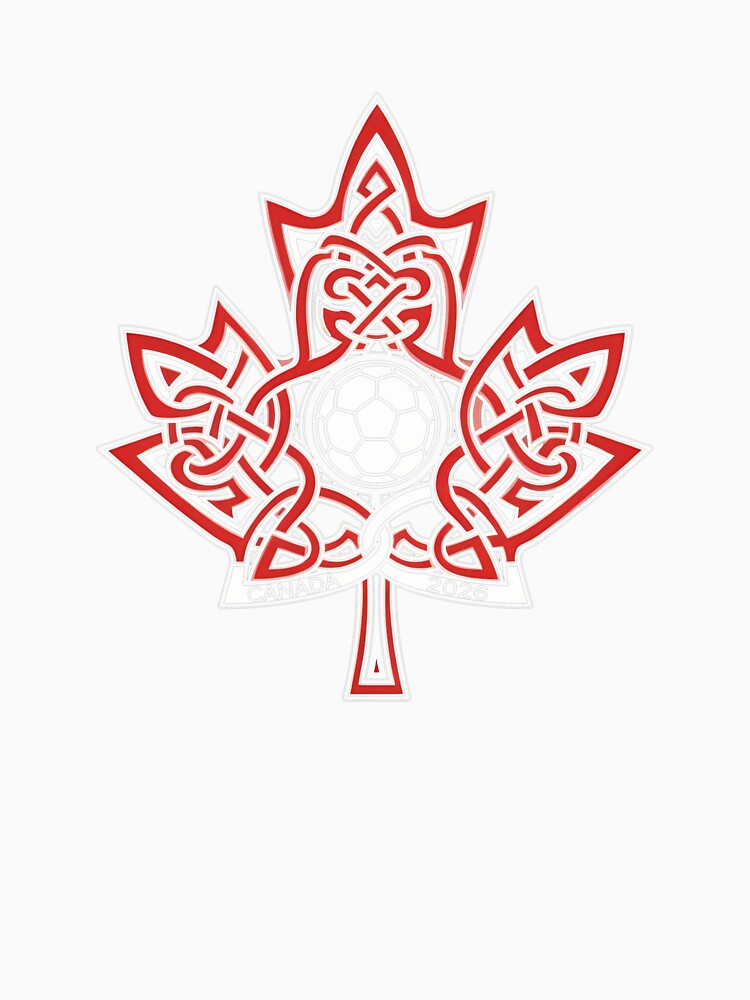 Interwoven Maple Leaf Canada Soccer 2026 T-Shirt_83135197 by gidget-gadget