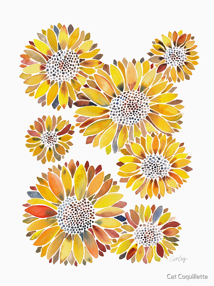 Sunflower Blooms – Yellow by Cat Coquillette