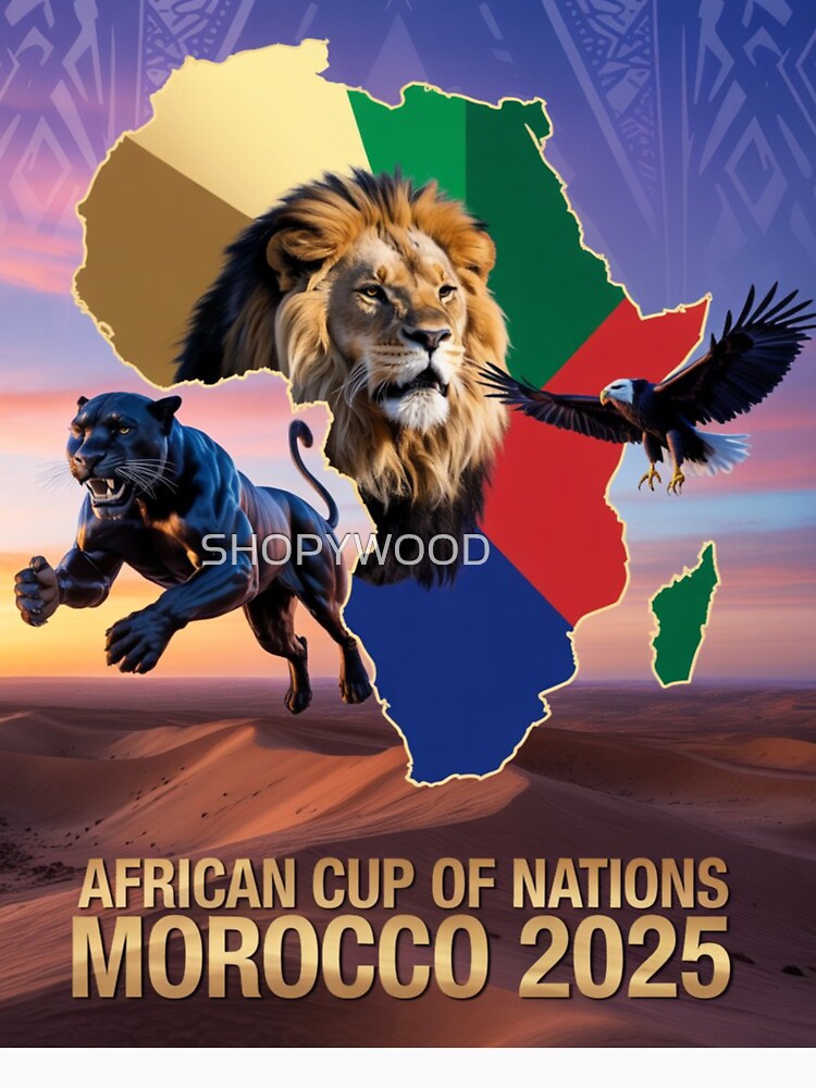 AFCON 2025 Morocco - Kings of the Continent Animal Mascot Poster by SHOPYWOOD ⭐⭐⭐⭐⭐