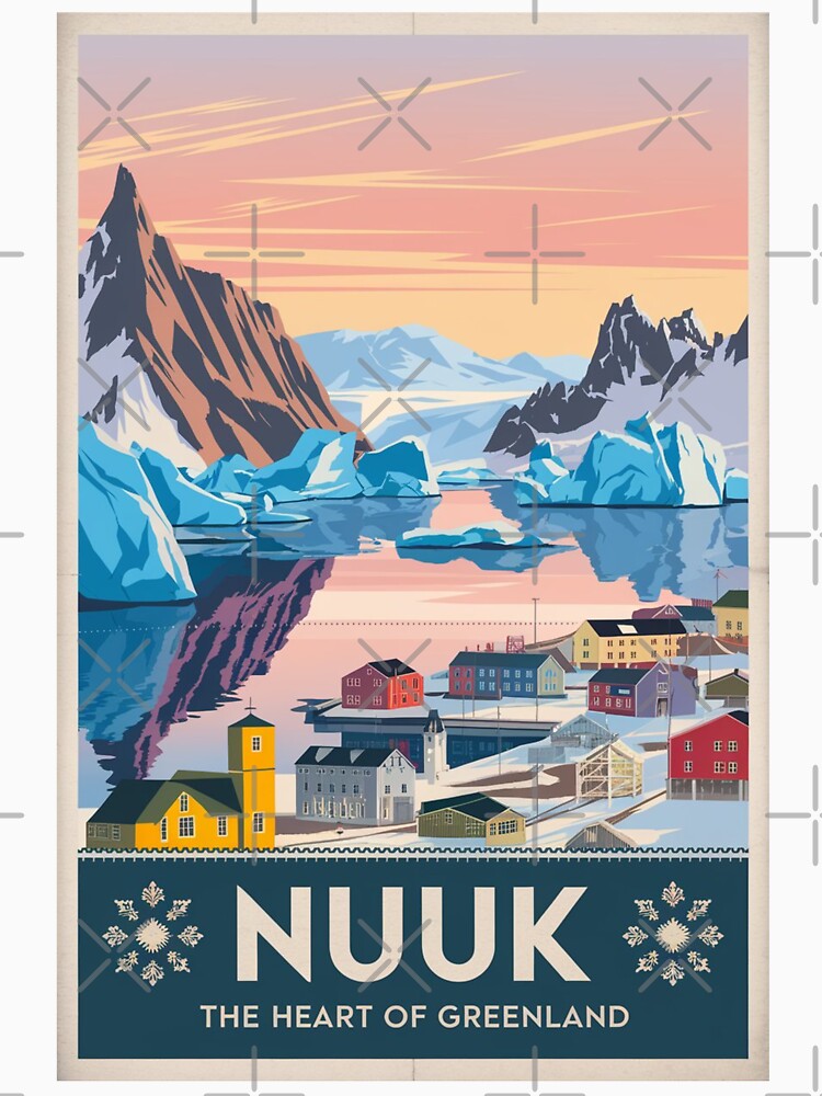 Nuuk Vintage Travel Poster by TravelerRat