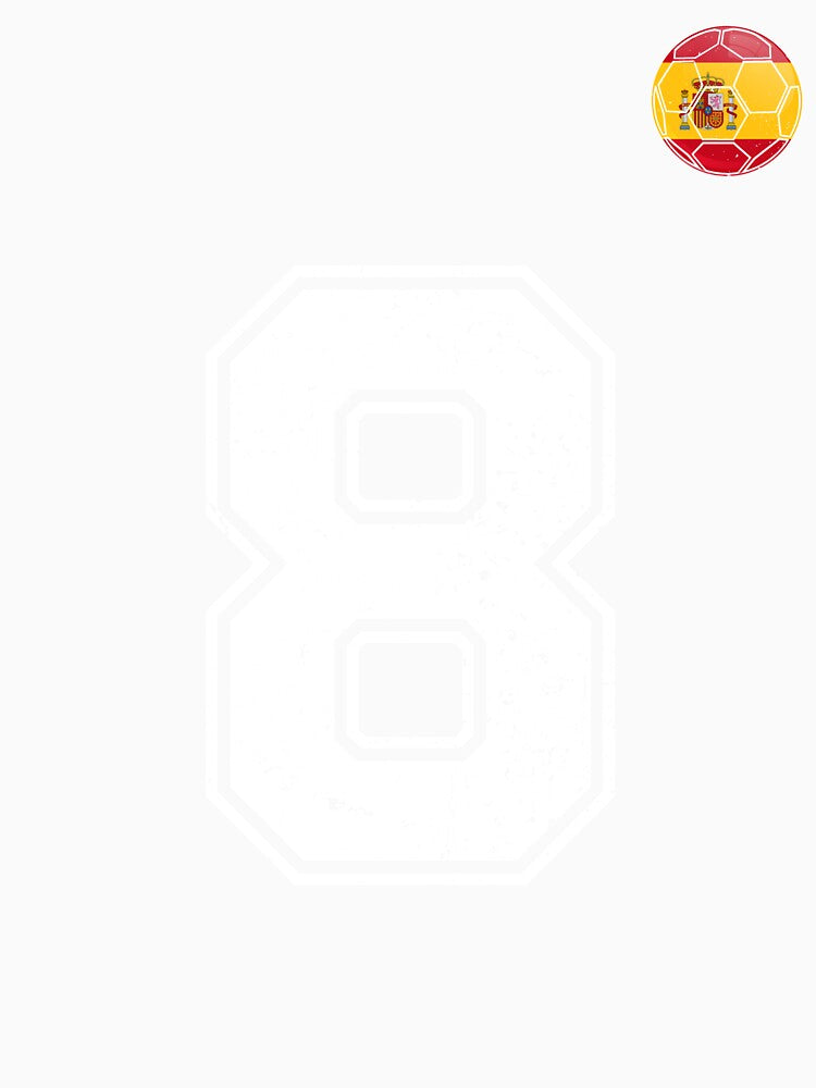 Spain Soccer Number 8 Vintage Sports Fan by KristenosNehk