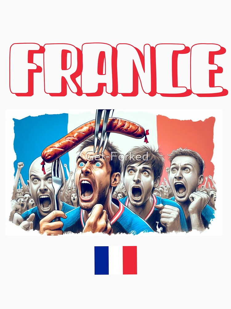 France Fans Euro24, sausage on a Fork. by Get-Forked