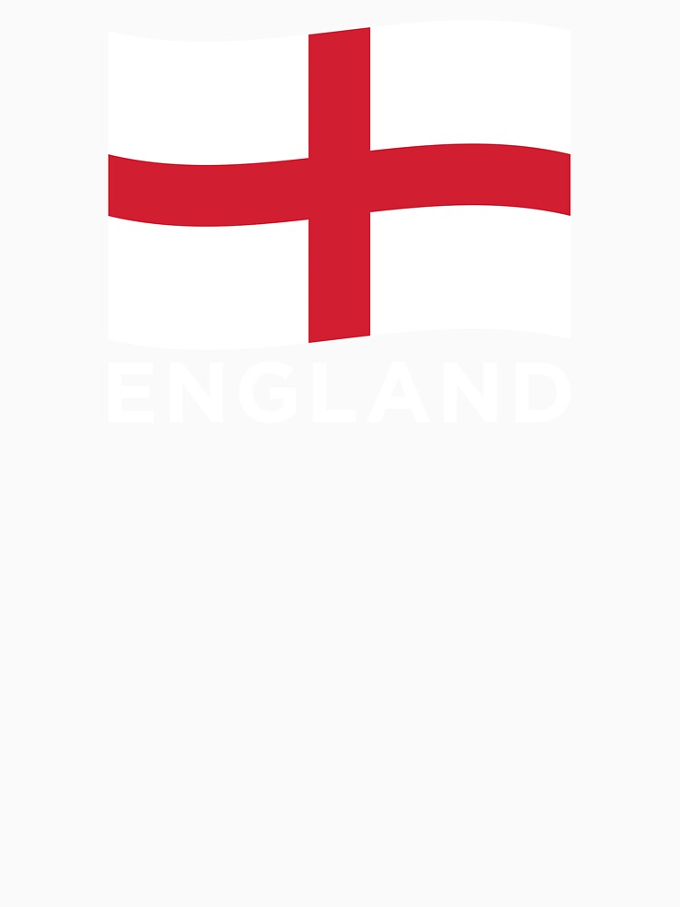 England Wave Flag (Text Under on Black) by STUDIO-72