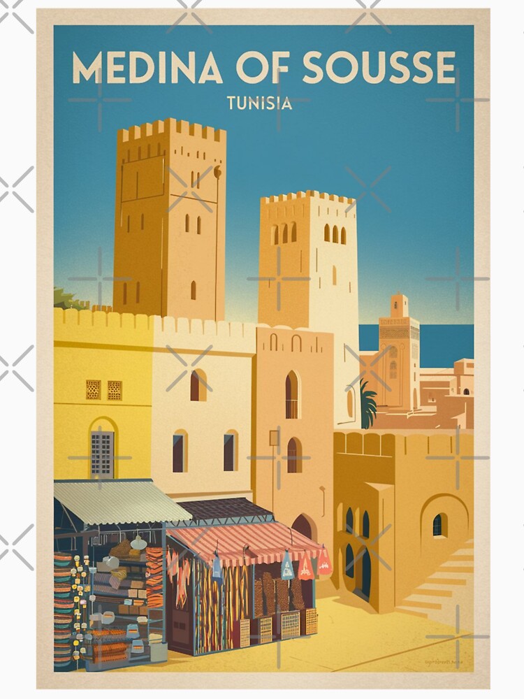 Sousse Vintage Travel Poster by TravelerRat