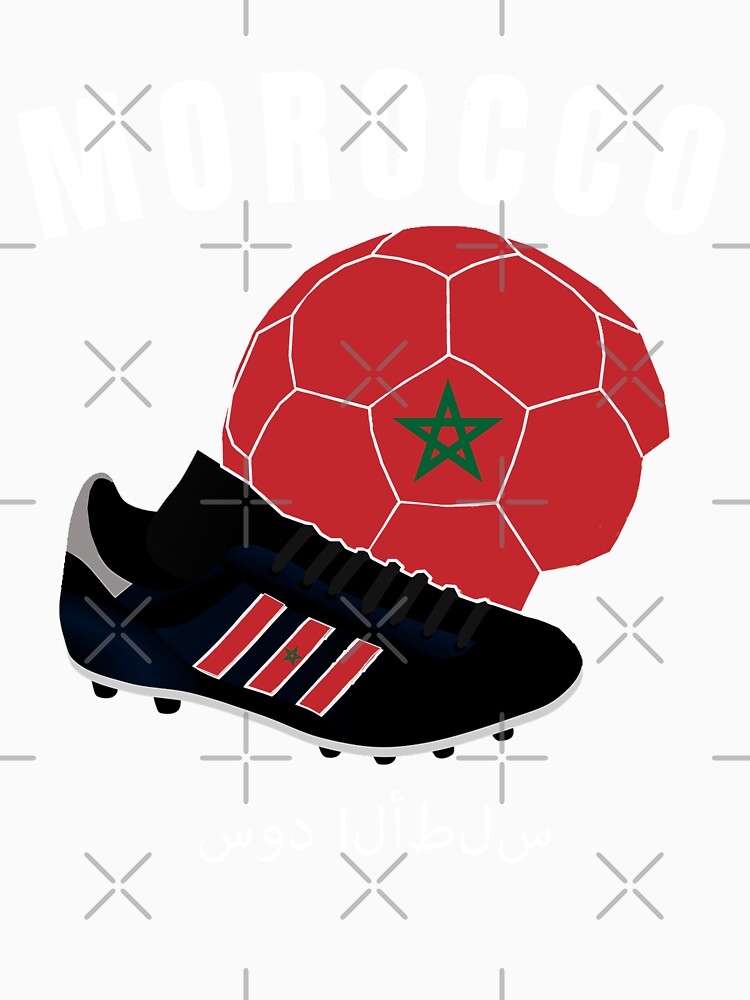 Soccer Morocco Flag T-Shirt Cool Football Jersey Gift Tee by BCNDesign