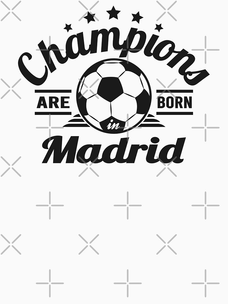 Champions Are Born In Madrid , football fans vintage gift by lamjar-art