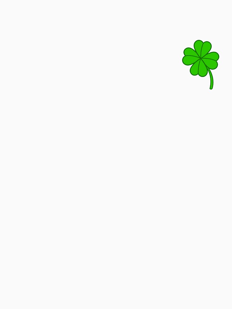 Green 4 Leaf Clover Pocket Patch T-Shirt for Men and Women by AllStarMerch