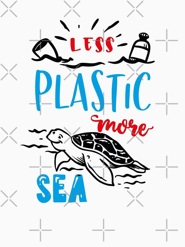 Less plastic more sea ☆ T-shirt féminin by ILYASLAM