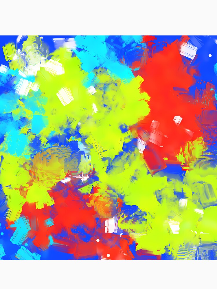 Green Red Blue Abstract Art by corexxo