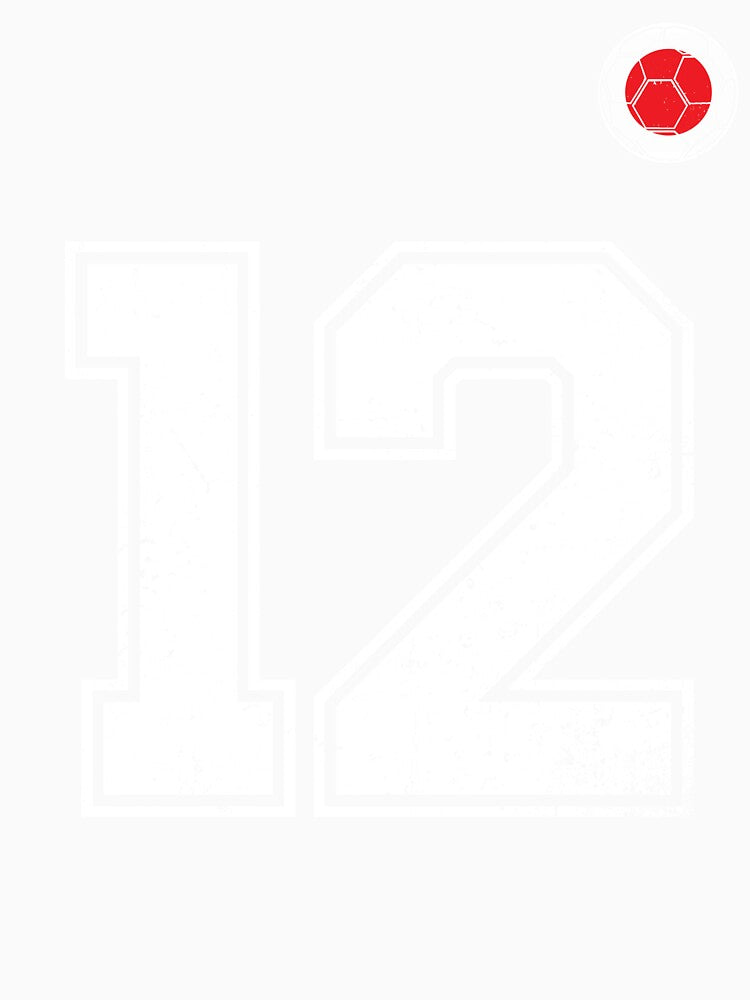 Japan Soccer Number 12 Vintage Sports Fan by LiviuGligoros