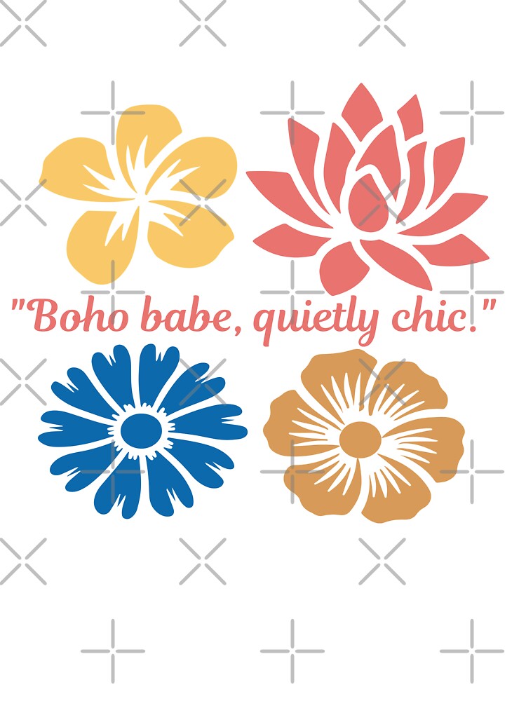 Boho Babe Quietly Chic Floral Design | Cute Bohemian Flower Aesthetic by jananinaveen