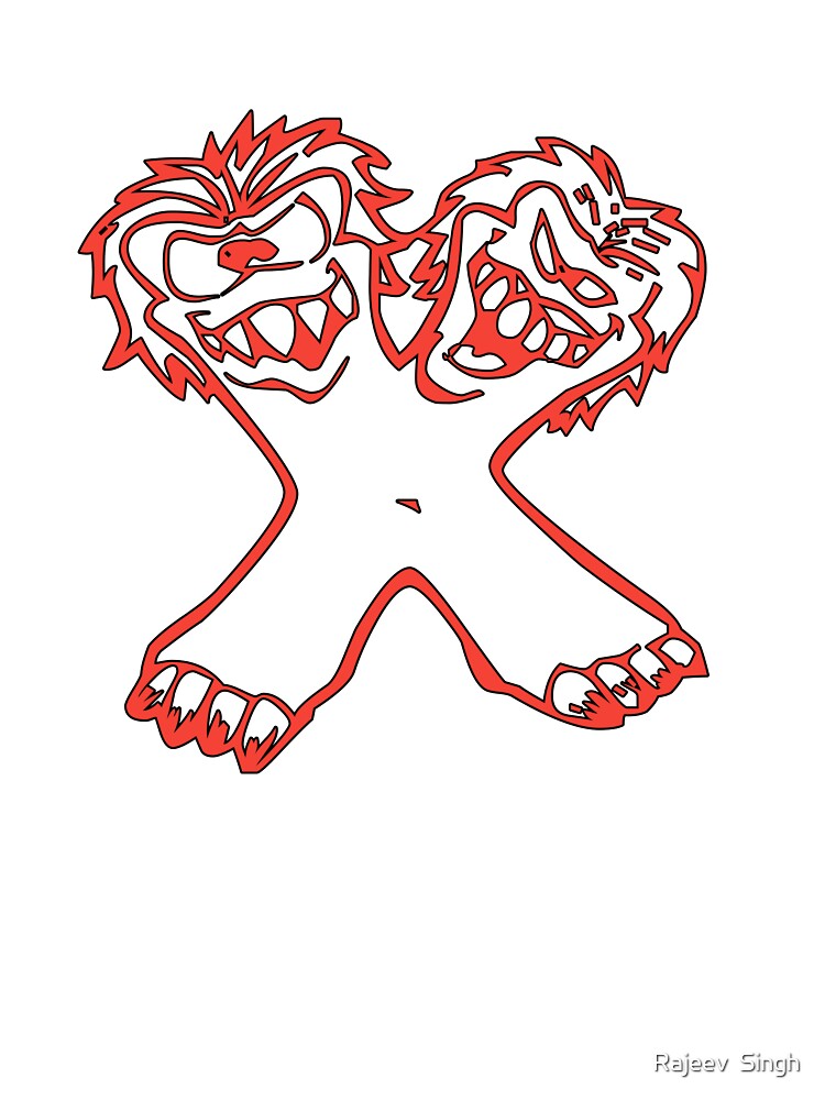 Scary Initial Monogram X by Rajeev  Singh