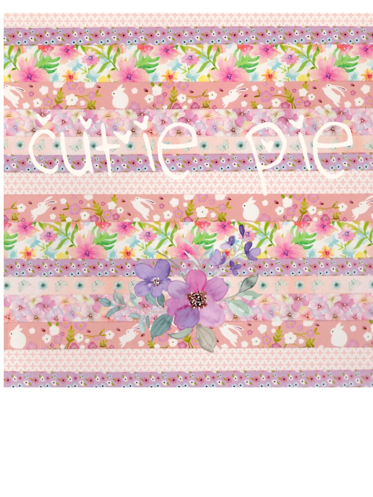 Cutie Pie in Pinks with Flowers by TabbysShop
