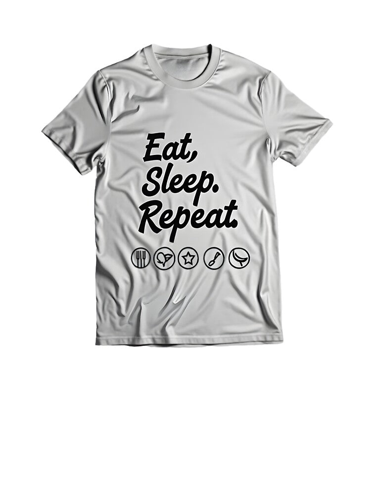 Eat, Sleep, Repeat T-Shirt Design by Teeshirtstoday.com