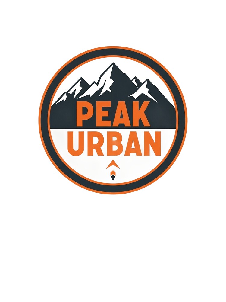 Peak Urban logo on a textured black background, photorealistic. by VerizalShop