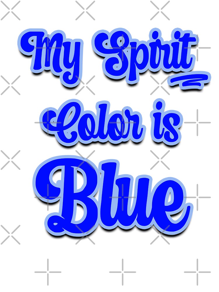 My Spirit Color is Blue - Cool plain color spirit colours designed by ozcushions by ozcushions