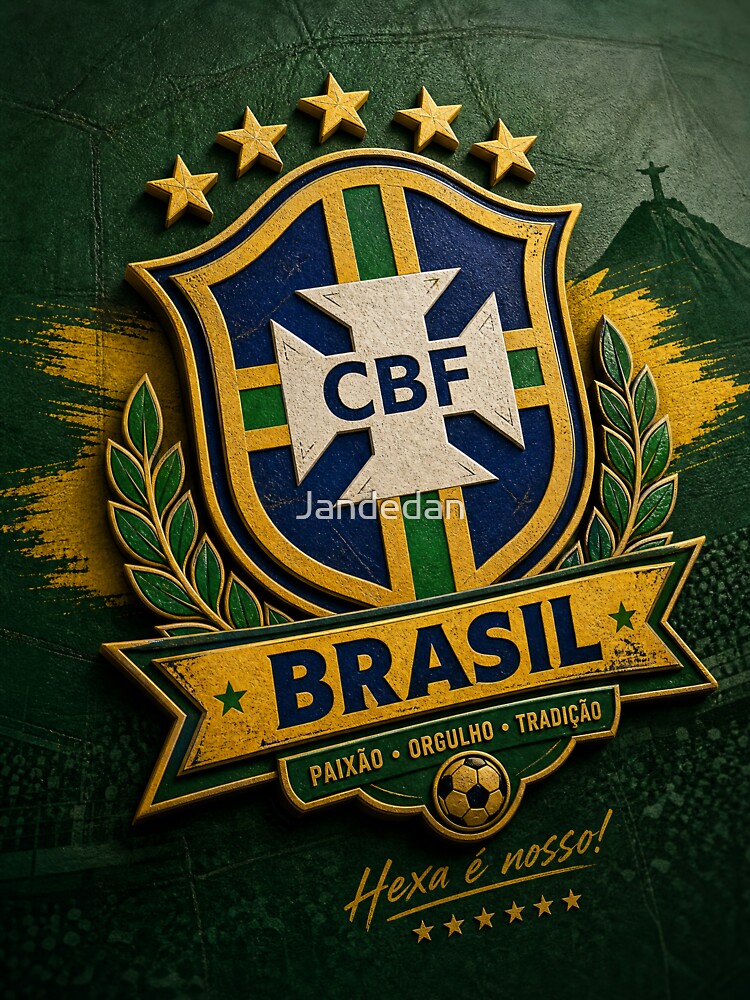 Brazil National Pride — Dynamic Soccer Vector Emblem Design by Jandedan