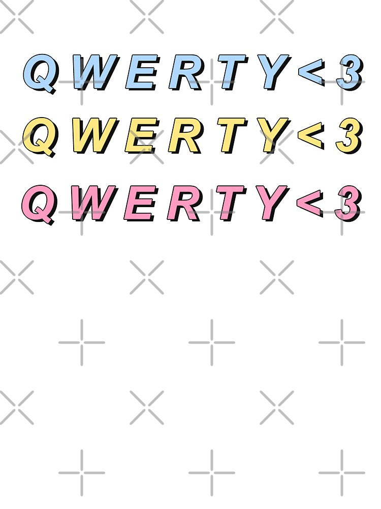 Qwerty multicolour  (available as transparent sticker set) by AwkwardBadger