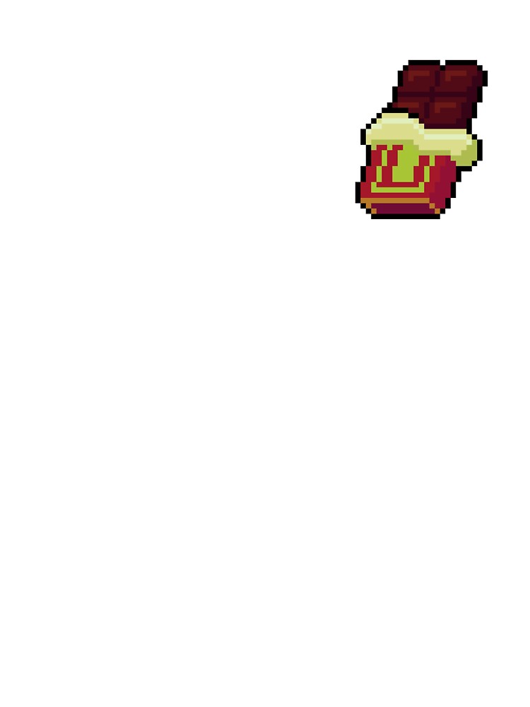 Pixel Chocolate Bar - pixel food art by LittleFoodShop