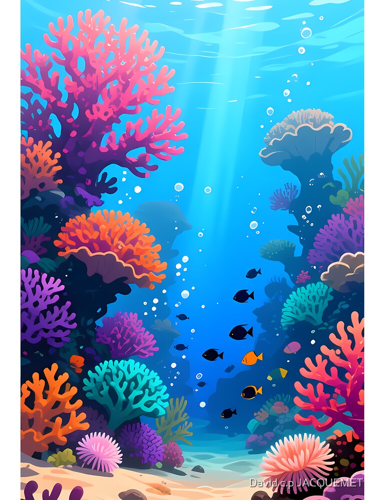 Coral Plain – Underwater Garden by David c.p JACQUEMET