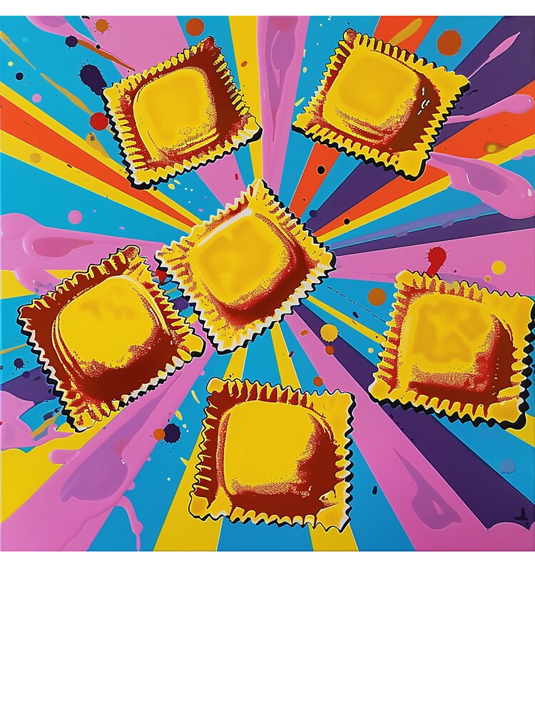 Ravioli Pasta Pop Art 7 by AstroRisq