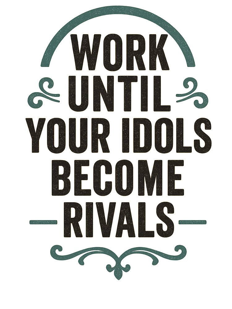 Work Until Your Idols Become Rivals | Ambitious Motivation Shirt by Just You Tee | Say It Loud, Wear It Proud
