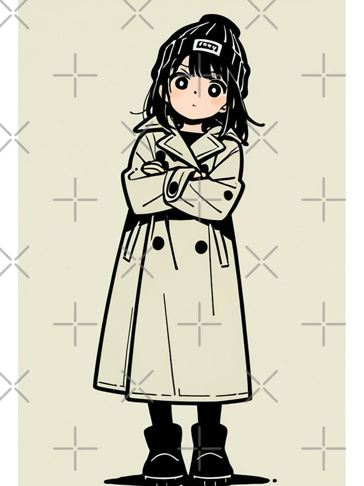 Fashion - Man in Beige Trench Coat Beanie Streetwear Anime by AnimeShin