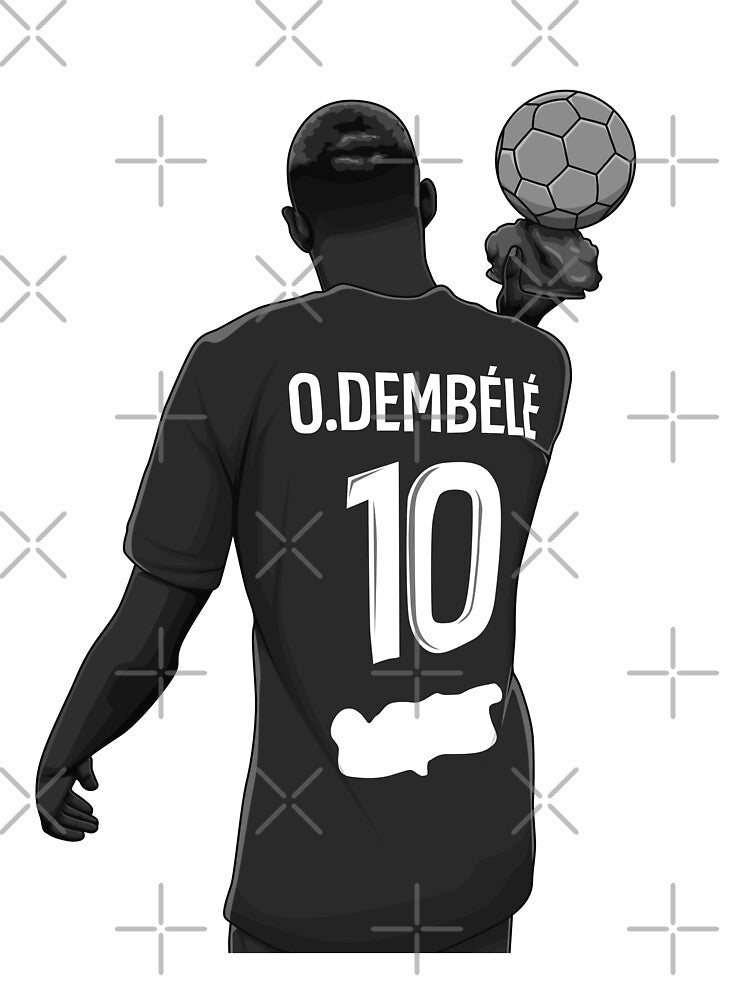 Ousmane Dembélé Black and White Version by Aldduardo