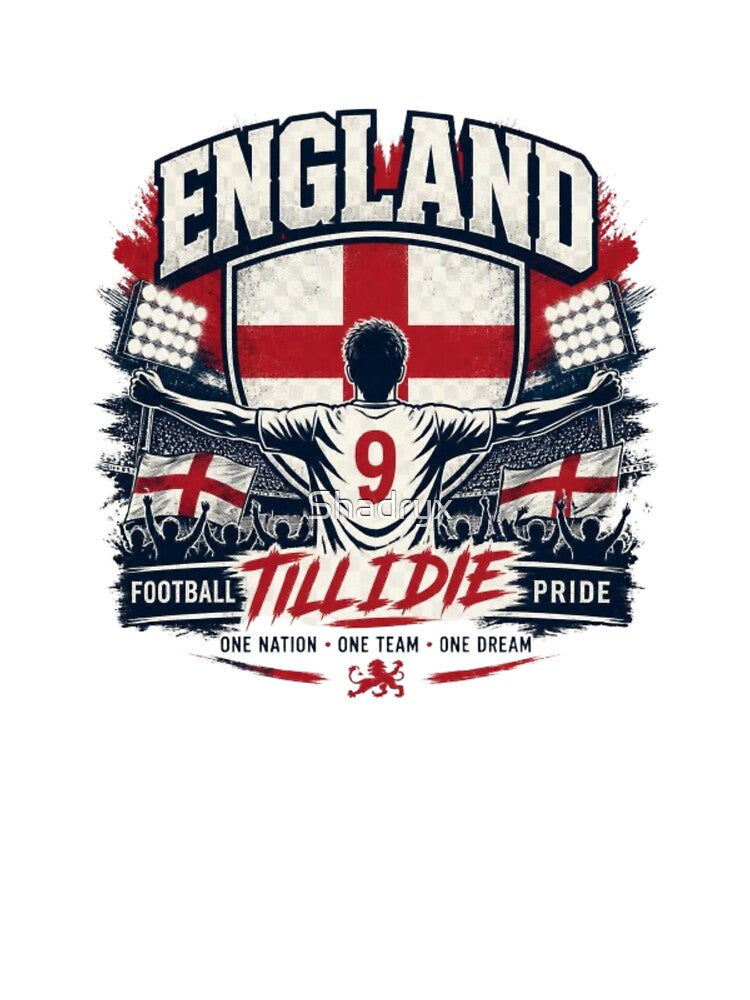 England Football Pride Retro Supporter Design by Shadryx