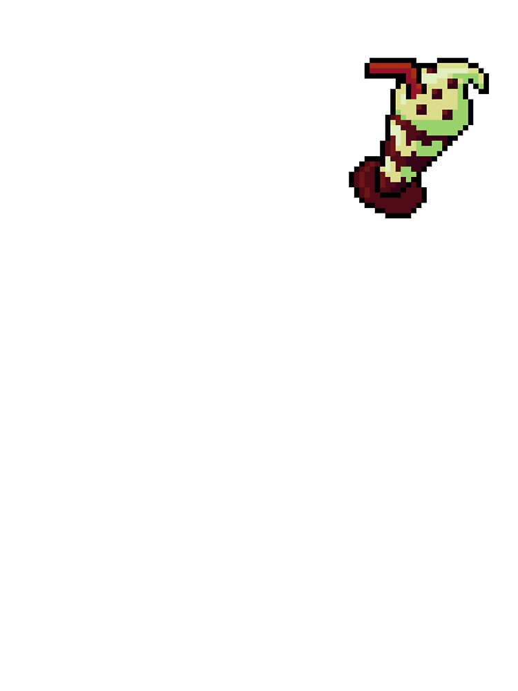 Pixel Chocolate Milkshake - pixel food art by LittleFoodShop