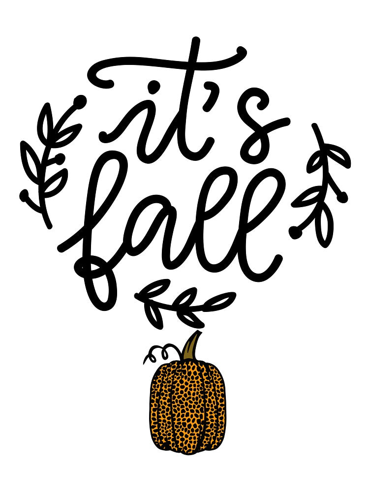 It's Fall with Leopard Print Pumpkin by RunThatApparel
