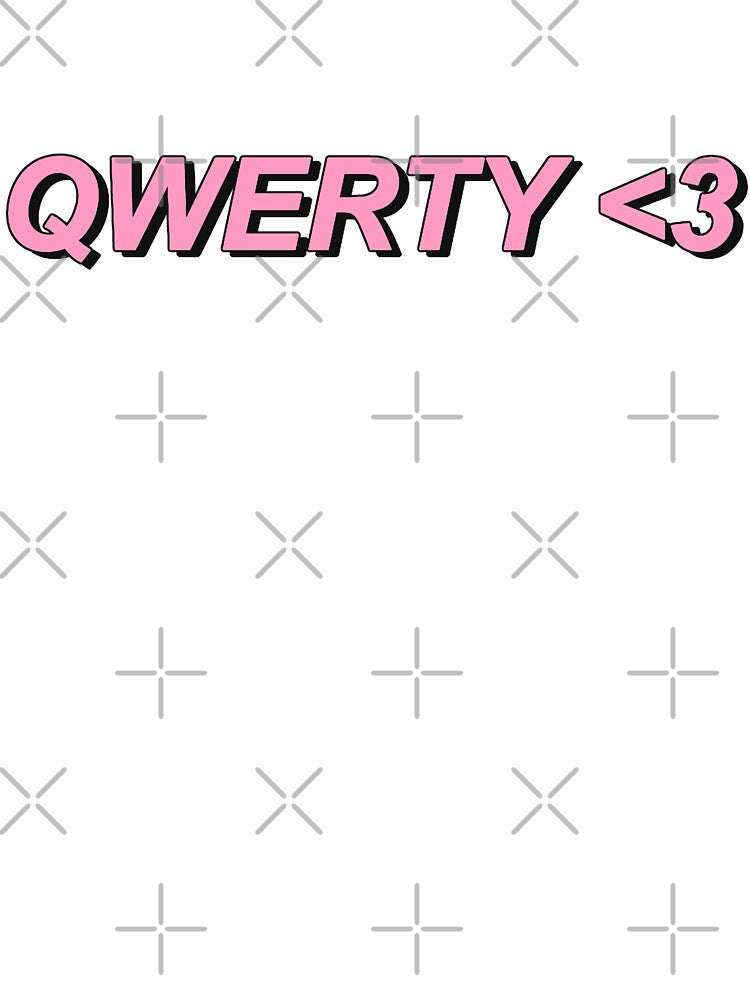 Qwerty <3 ( available as transparent sticker ) by AwkwardBadger