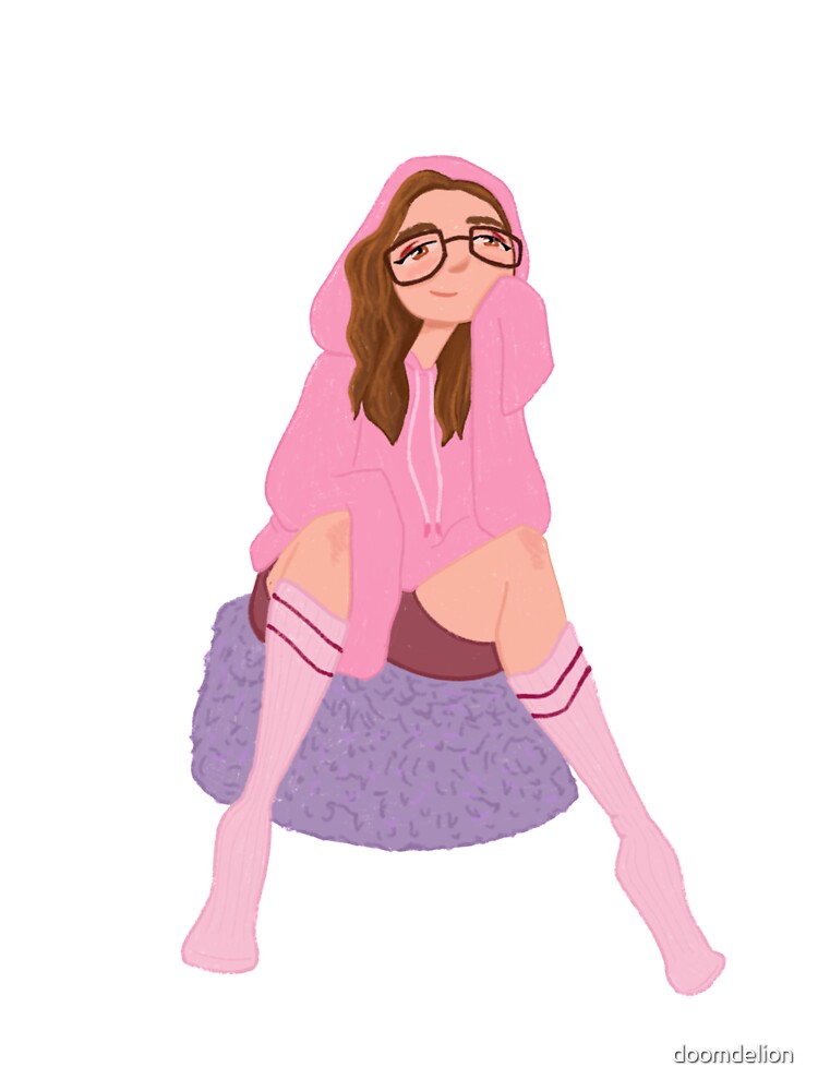 gamer egirl pink lounge smile by doomdelion