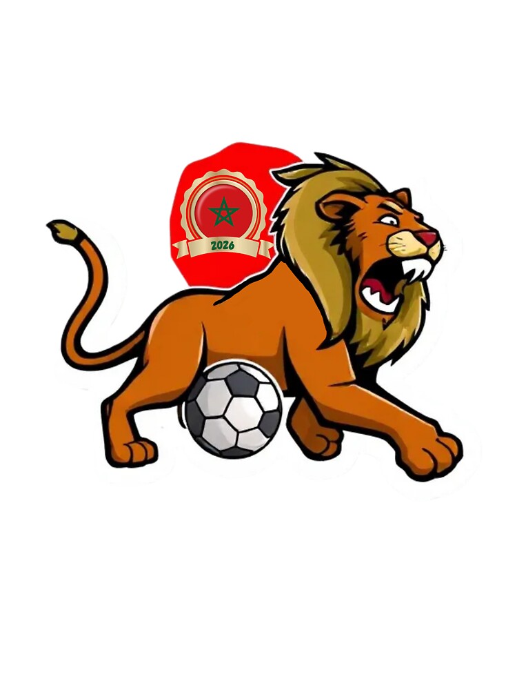 Atlas Lions Roar Loud | Morocco Football World Cup 2026 Sticker by HC-Boutique
