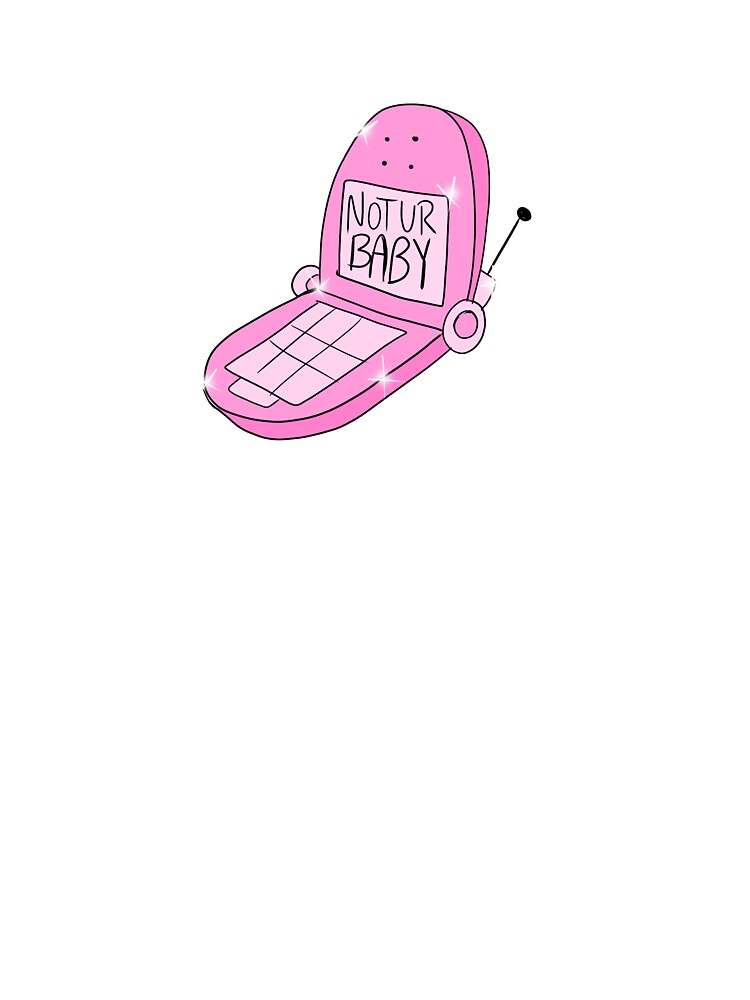 Not Ur Baby Flip Phone (pink) by gross-girl99
