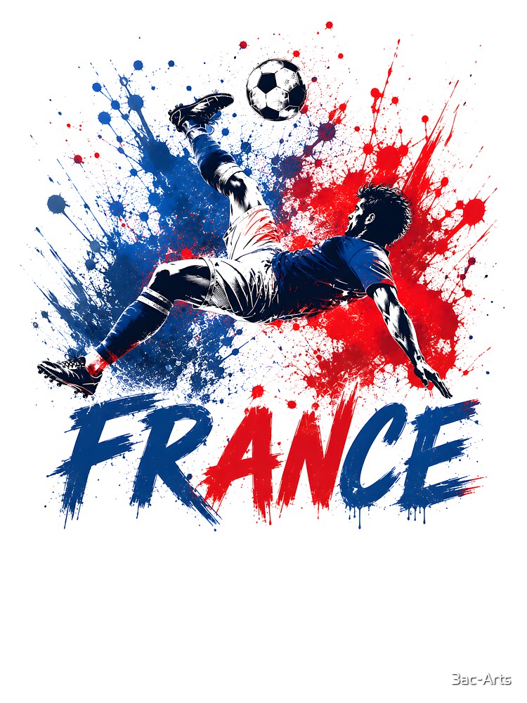 Les Bleus Spirit Soccer Shirt | Classic France Football Colors Tee | Fan Pride Gift by 3ac-Arts