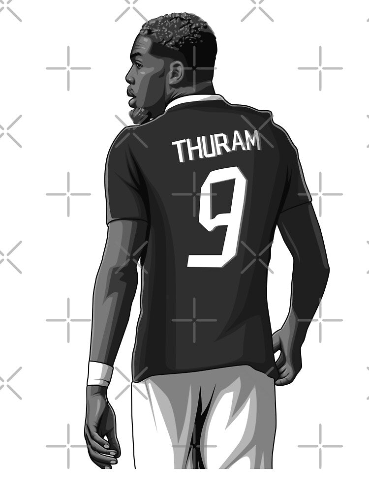 Marcus Thuram Black and White Version by Aldduardo