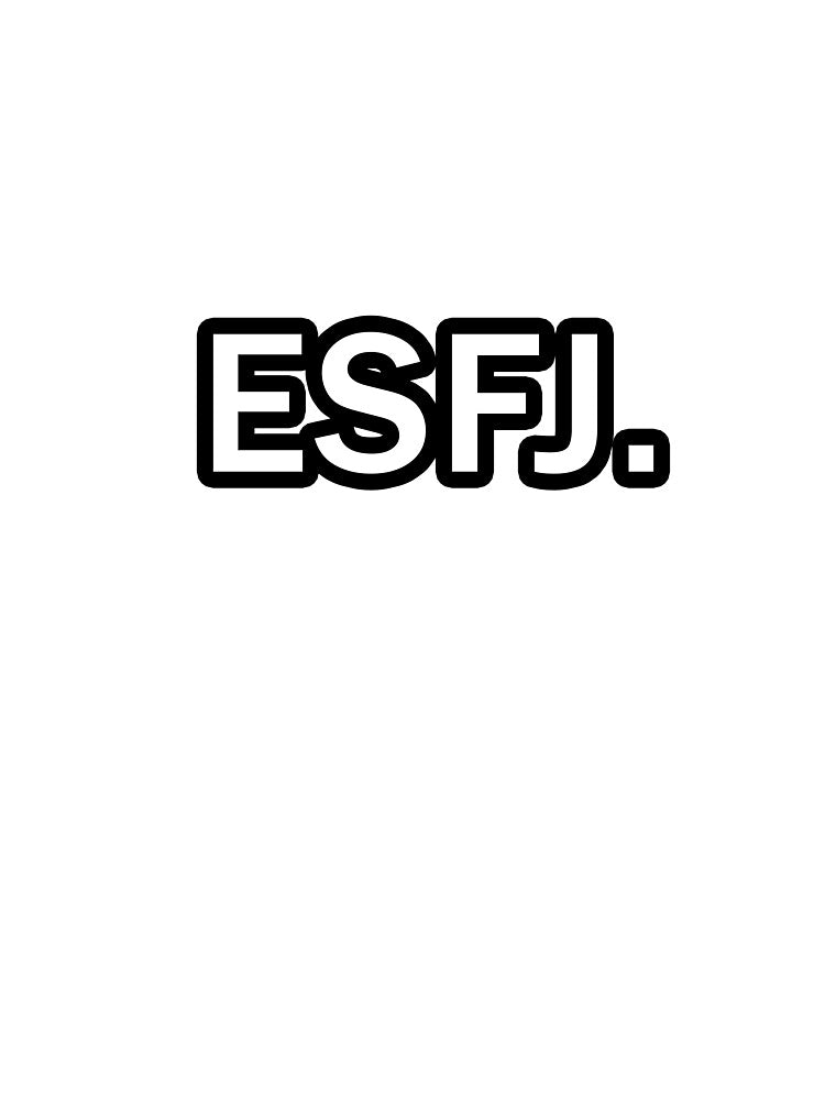 ESFJ Text Stroke Black and White by Redpillars-2D