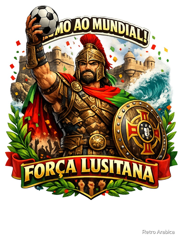 Portugal Rooster World Cup 2026 Fan Art by Retro Arabica