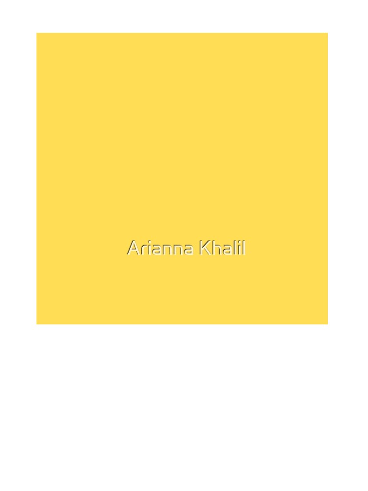 Solid Bright Yellow by Arianna Khalil