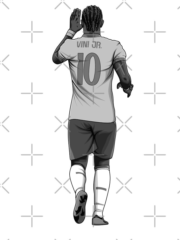 Vinicius Jr Black and White Version by Aldduardo