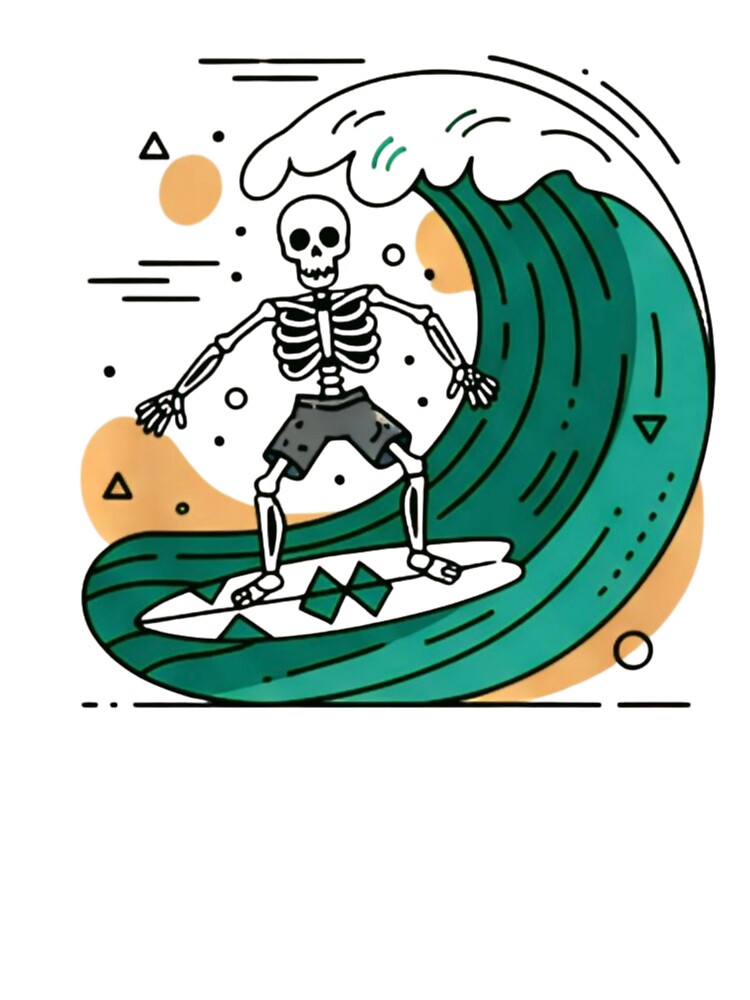 SURFING | Minimalist Skeleton Streetwear Art by DEADLINE.
