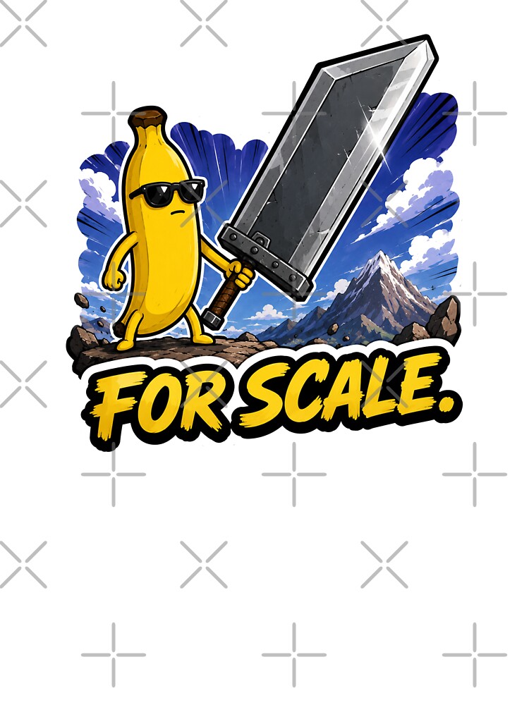 For Scale Funny Giant Sword Banana Design by MonkiFlipp